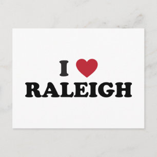 I Love Raleigh North Carolina Postcard