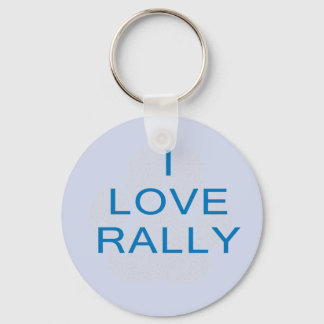 I Love Rally Keychain