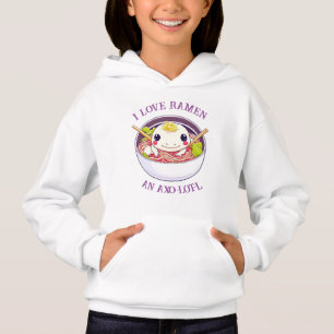 I Love Ramen Axolotl Pun  Hoodie