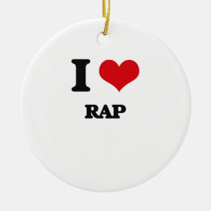 I Love RAP Ceramic Ornament