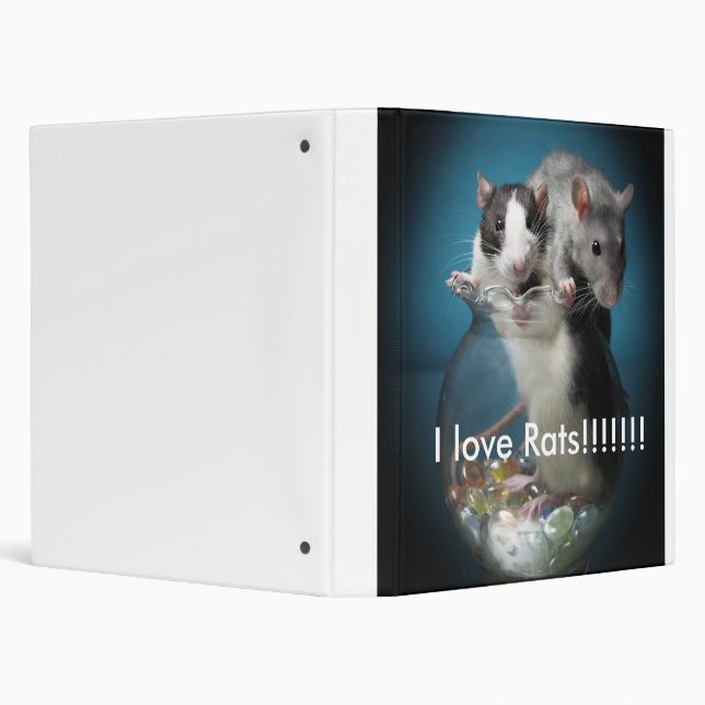 I love rats!!!! 3 ring binder (Background)
