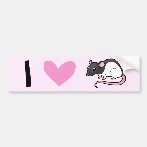 I Love Rats Bumper Sticker