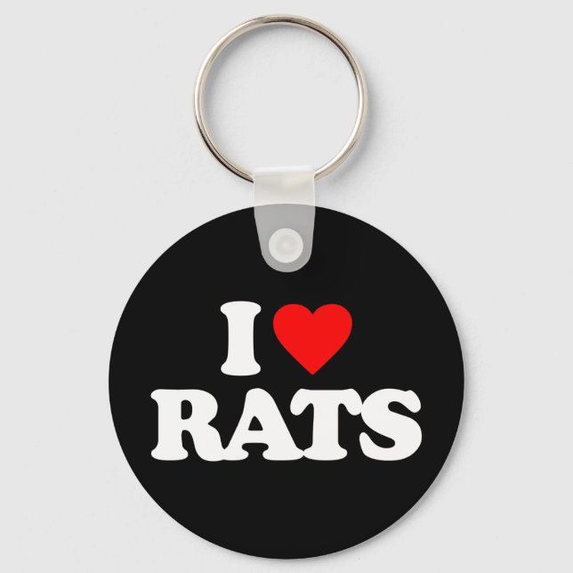 I LOVE RATS KEYCHAIN (Front)
