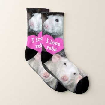I Love Rats Socks by Mindgoop at Zazzle
