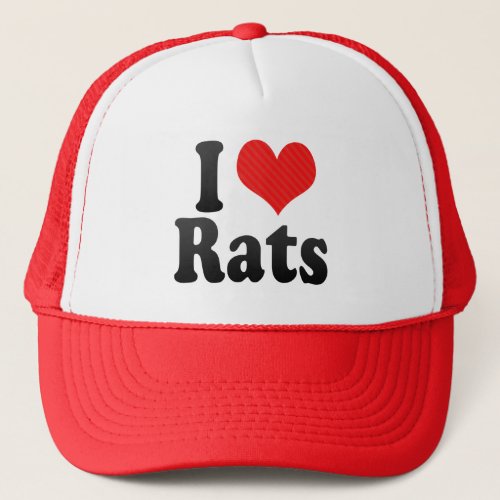 I Love Rats Trucker Hat