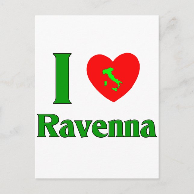 I Love Ravenna Italy Postcard (Front)