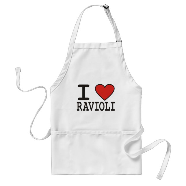 I Love Ravioli Adult Apron (Front)
