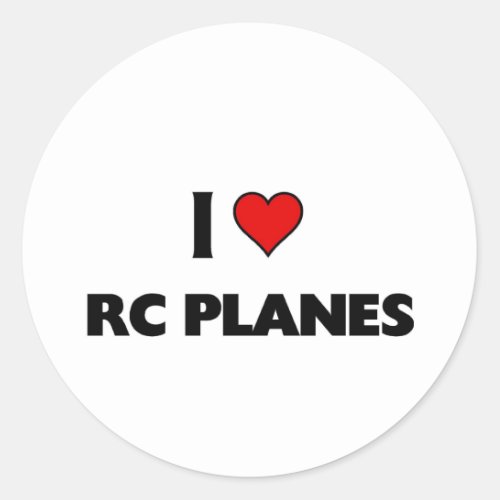 I love RC Planes Classic Round Sticker