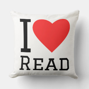 i love read throw pillow