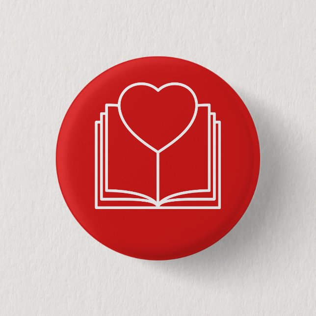 ♥ i love reading books button (Front)