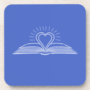 I love reading books for book lover beverage coaster