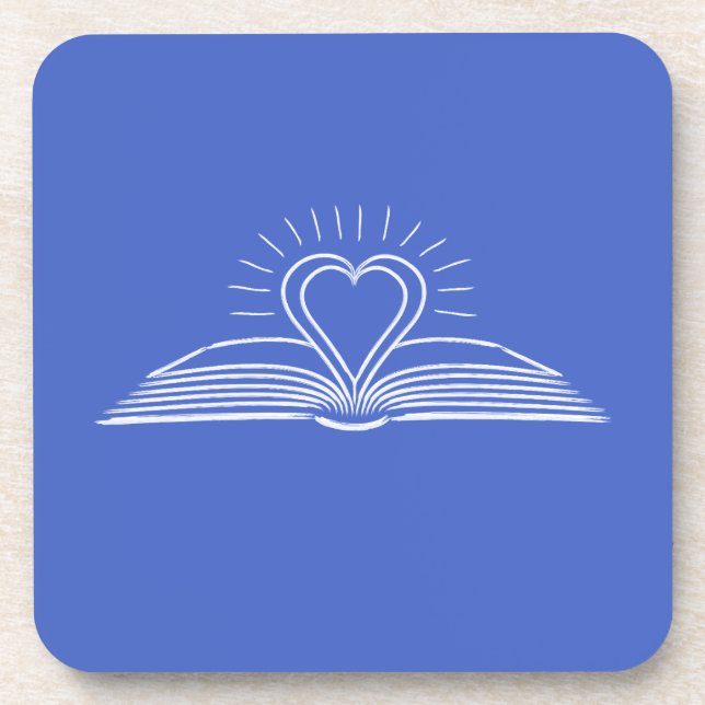 I love reading books for book lover beverage coaster (Front)