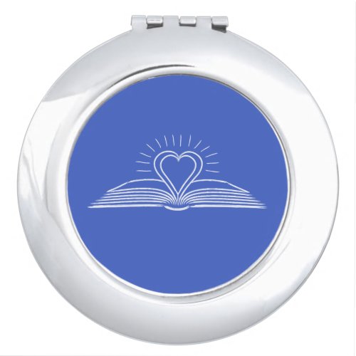 I love reading books for book lover compact mirror
