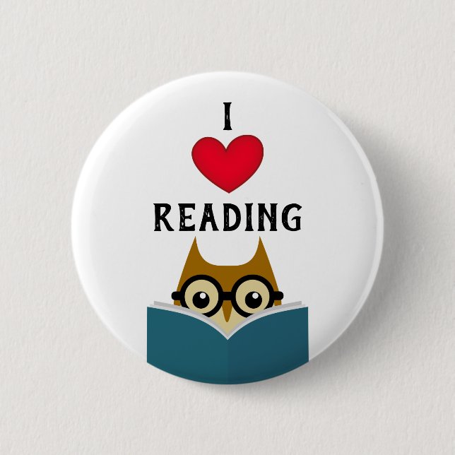 I love reading button (Front)
