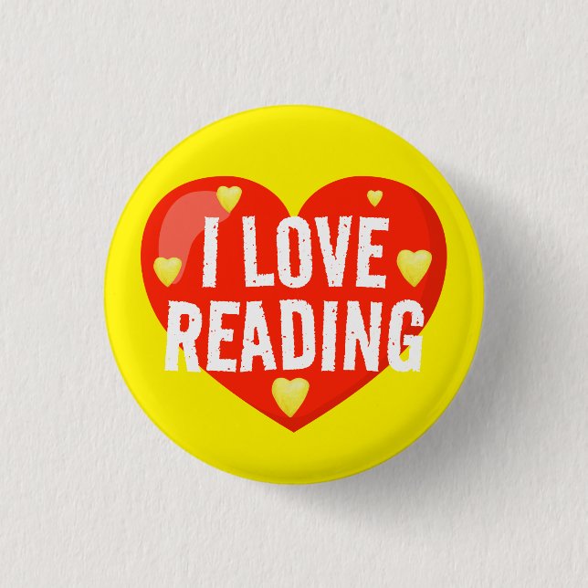 I Love Reading Classroom Reading Reward Button (Front)