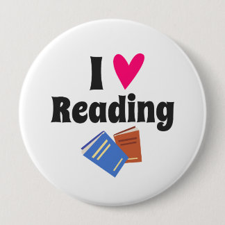 I love Reading design Button