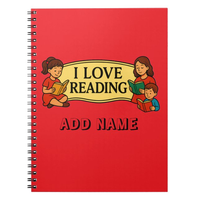 I Love Reading Drawstring book bag (Front)