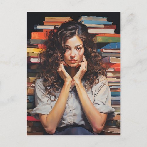 I love reading portrait of a lady Bookish Postcard