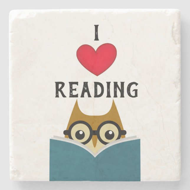 I love reading stone coaster (Front)