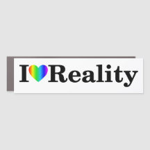 I love Reality Rainbow Car Magnet