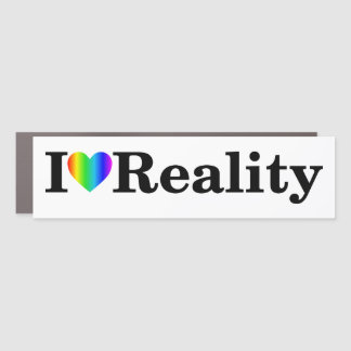 I love Reality Rainbow Car Magnet