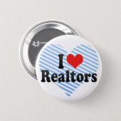 I Love Realtors Pinback Button (Front & Back)