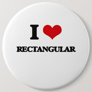 I Love Rectangular Button