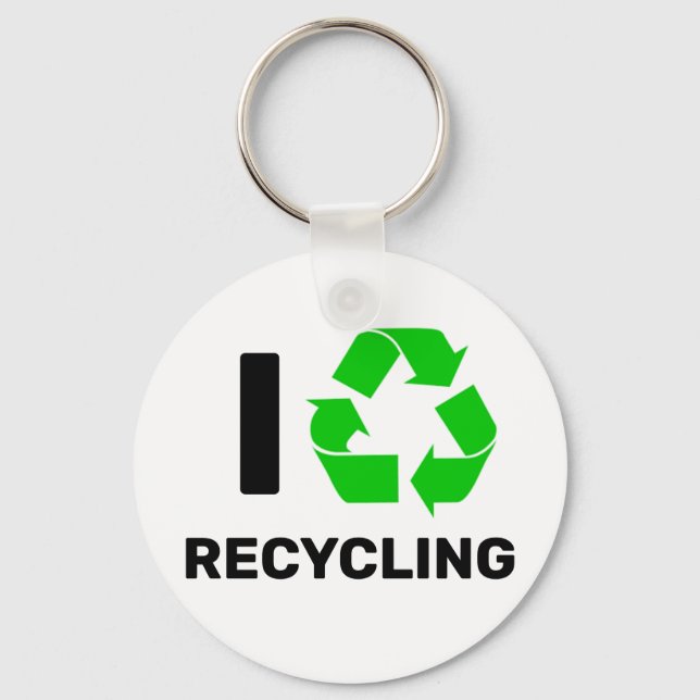 I LOVE RECYCLING KEYCHAIN (Front)