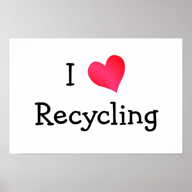 I Love Recycling Poster (Front)