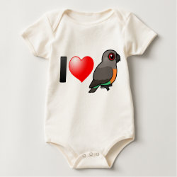 I Love Red-bellied Parrots Infant Organic Creeper