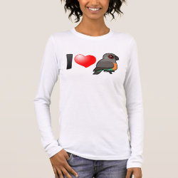 I Love Red-bellied Parrots Women's Basic Long Sleeve T-Shirt