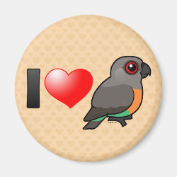 I Love Red-bellied Parrots Round Magnet
