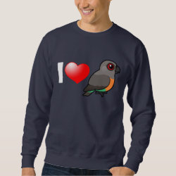 I Love Red-bellied Parrots Men's Basic Sweatshirt
