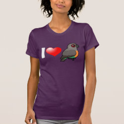 I Love Red-bellied Parrots Women's American Apparel Fine Jersey Short Sleeve T-Shirt