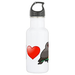 I Love Red-bellied Parrots Water Bottle (24 oz)