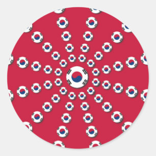 I love Red Classic Round Sticker