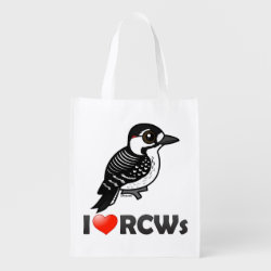 I Love Red-cockaded Woodpeckers Reusable Grocery Bag
