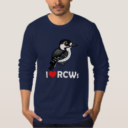 I Love Red-cockaded Woodpeckers Men's American Apparel Fine Jersey Long Sleeve T-Shirt