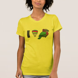 I Love Red-fan Parrots Women's American Apparel Fine Jersey Short Sleeve T-Shirt