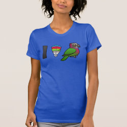 I Love Red-fan Parrots Women's American Apparel Fine Jersey Short Sleeve T-Shirt