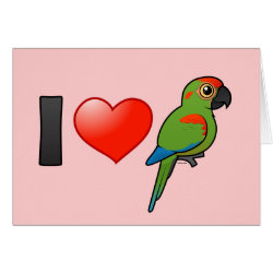 I Love Red-fronted Macaws Greeting Card
