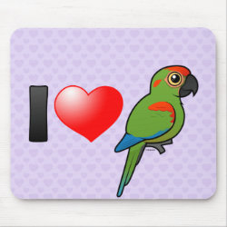 I Love Red-fronted Macaws Mousepad