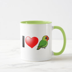 I Love Red-headed Lovebirds Combo Mug