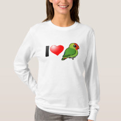 I Love Red-headed Lovebirds Women's Basic Long Sleeve T-Shirt