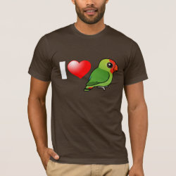 I Love Red-headed Lovebirds Men's Basic American Apparel T-Shirt