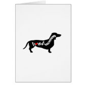 I Love Red Heart my Dachshund Silhouette (Front)