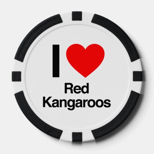 i love red kangaroos poker chips