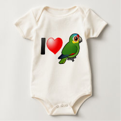 I Love Red-lored Amazons Infant Organic Creeper