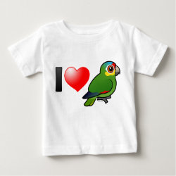 I Love Red-lored Amazons Baby Fine Jersey T-Shirt