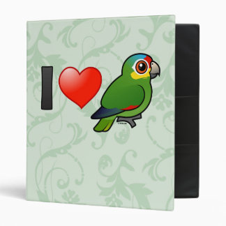 Red Lored Parrot Office Products Supplies Zazzle I Love Red Lored S Binder